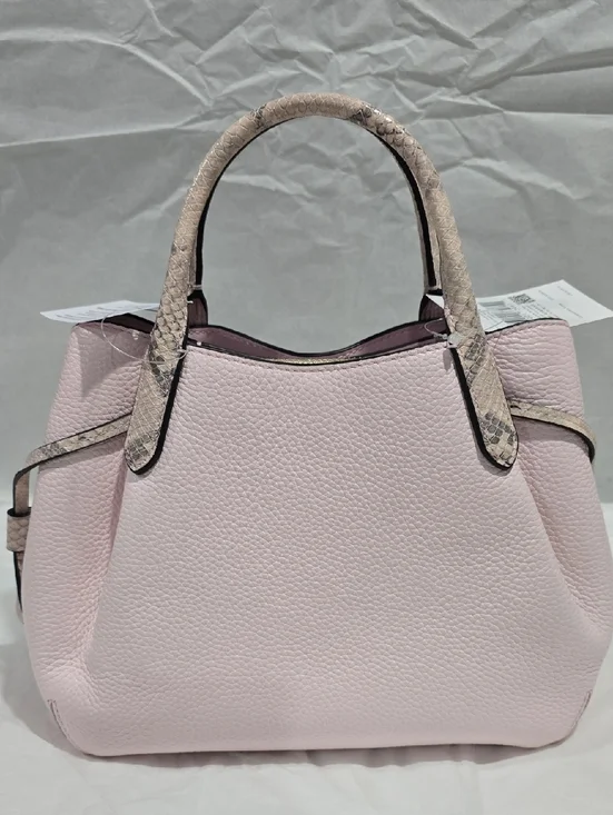Kate Spade Dumpling Snake Embossed Small Satchel, Shimmer Pink Multi - Picture 5 of 9